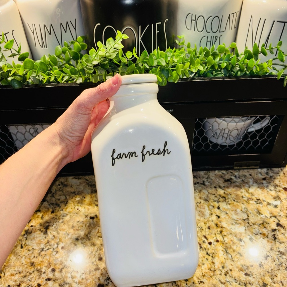 Rae Dunn White 'Farm Fresh' Milk Jug
